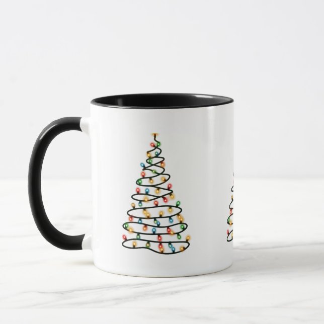 Weihnachtsbaum aus Lichtern Tasse (Links)