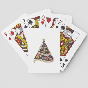 Weihnachtsbaum aus Musikinstrumenten Spielkarten