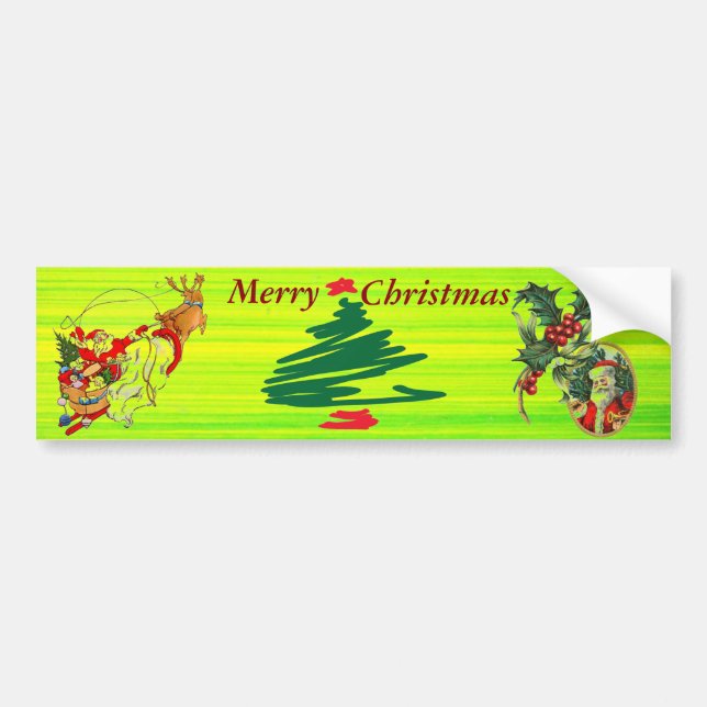 Weihnachtsbaum Autoaufkleber (Vorne)