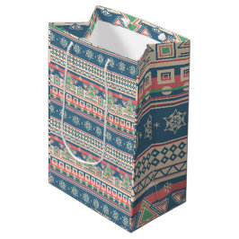 Weihnachtsbaum Aztec Style - Einzigartiger Urlaub Mittlere Geschenktüte