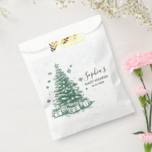 Weihnachtsbaum Baby Shower im Schnee