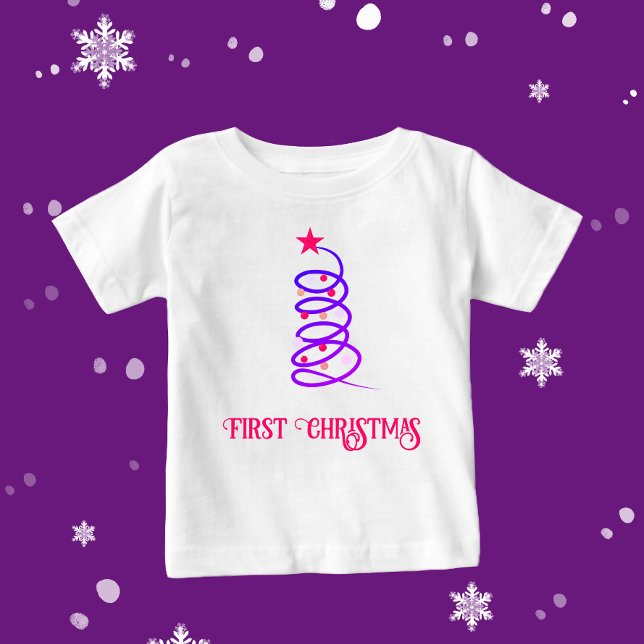 Weihnachtsbaum Baby T-shirt (Von Creator hochgeladen)