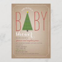 Weihnachtsbaum-Babyparty-Einladung