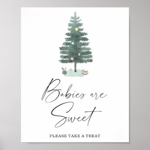 Weihnachtsbaum - Babys sind ein süßes Poster