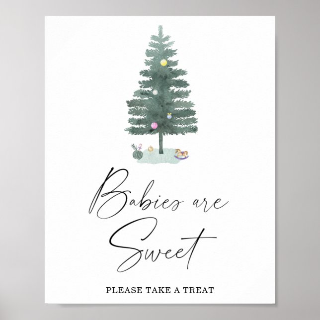 Weihnachtsbaum - Babys sind süße Poster (Vorne)