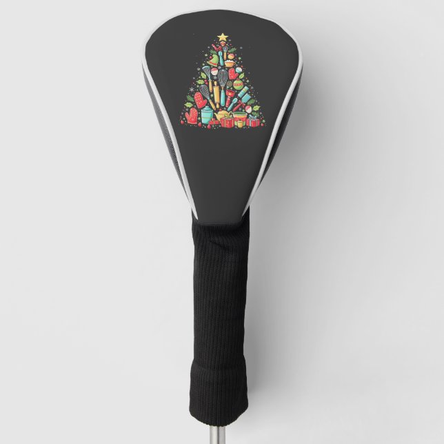 Weihnachtsbaum Backen Koch Cook Xmas Golf Headcover (Vorderseite)