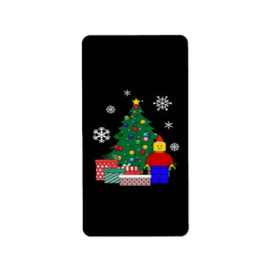  Weihnachtsbaum Baseball  Adressaufkleber
