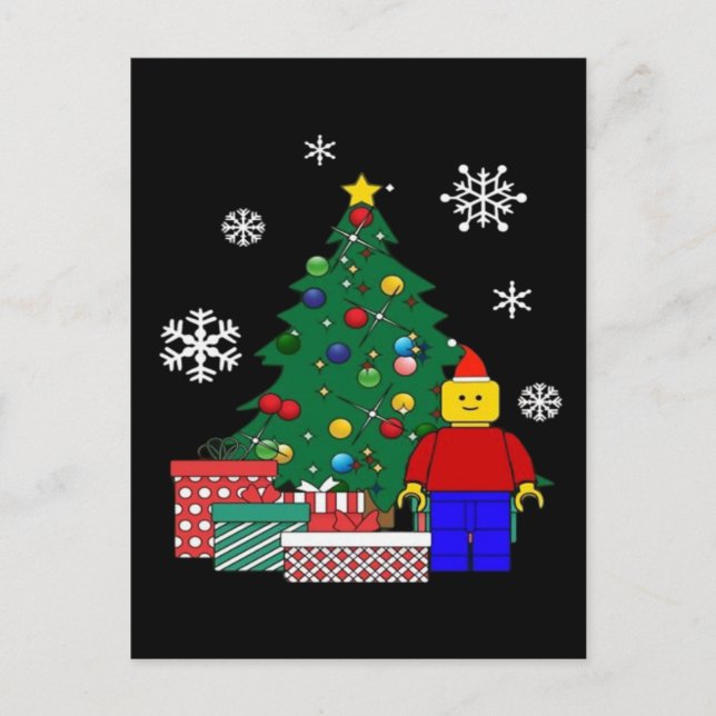 Weihnachtsbaum Baseball Feiertagspostkarte (Vorderseite)