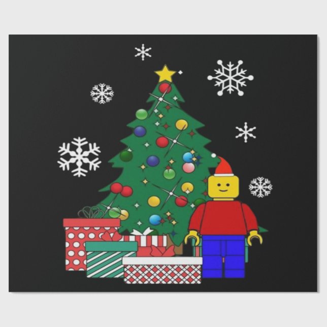 Weihnachtsbaum Baseball Geschenkpapier (Flach)