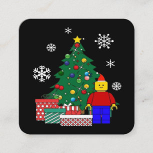  Weihnachtsbaum Baseball  Quadratische Visitenkarte