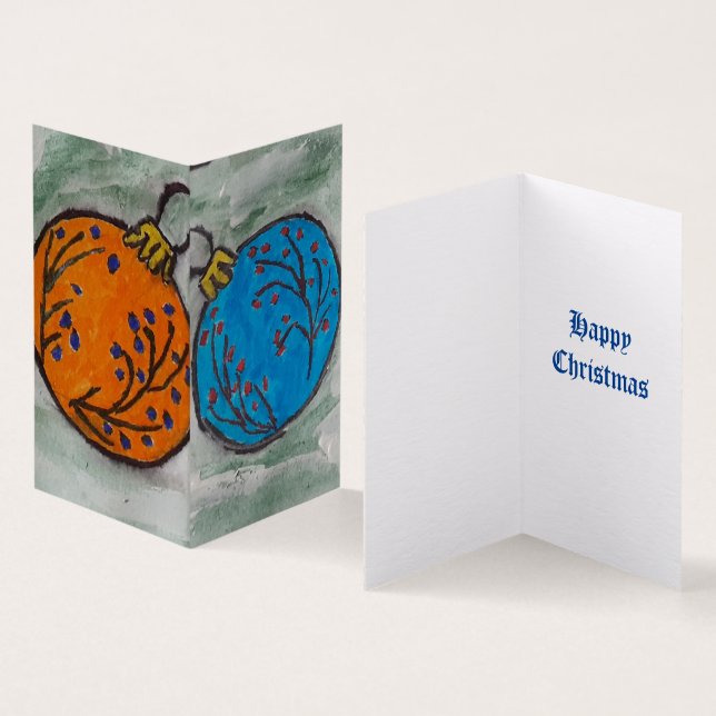 Weihnachtsbaum Bauble Weihnachtskarte (Innenseite und Außenseite)