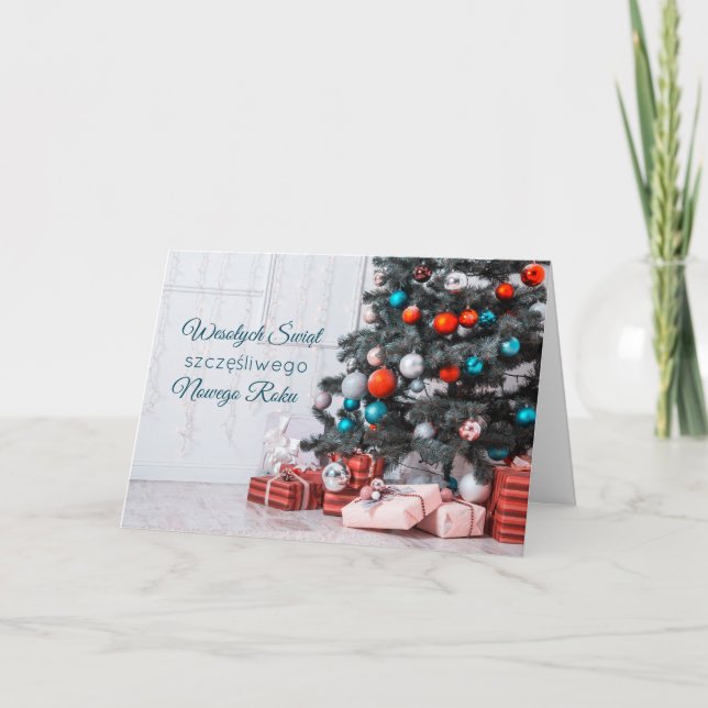 Weihnachtsbaum Baubles Weihnachtskarte Feiertagskarte (Vorderseite)