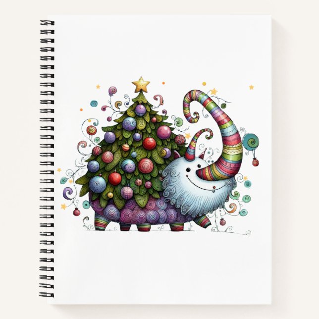 Weihnachtsbaum Beast Spiral Notebook Notizbuch (Vorderseite)