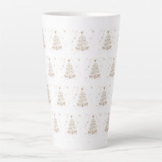 Weihnachtsbaum Beige Nahtloses Muster Milchtasse