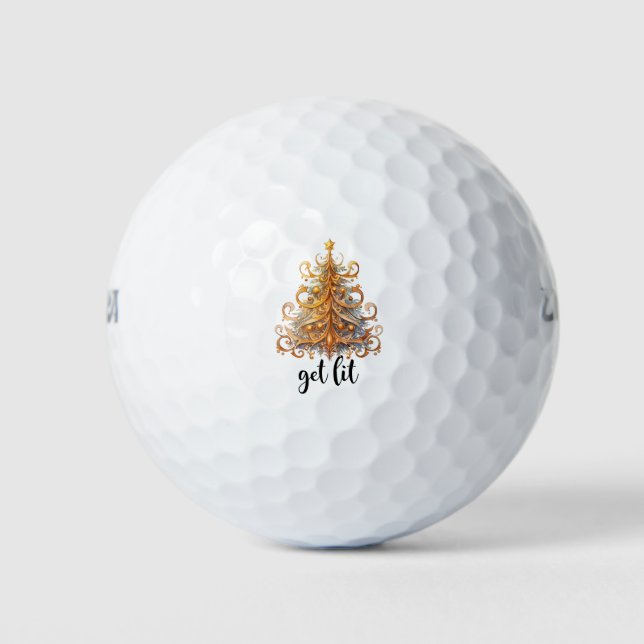 Weihnachtsbaum beleuchtet golfball (Vorderseite)