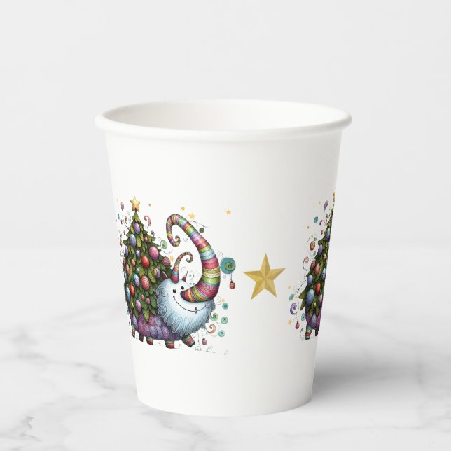 Weihnachtsbaum Bestie Paper Cup Pappbecher (Vorderseite)