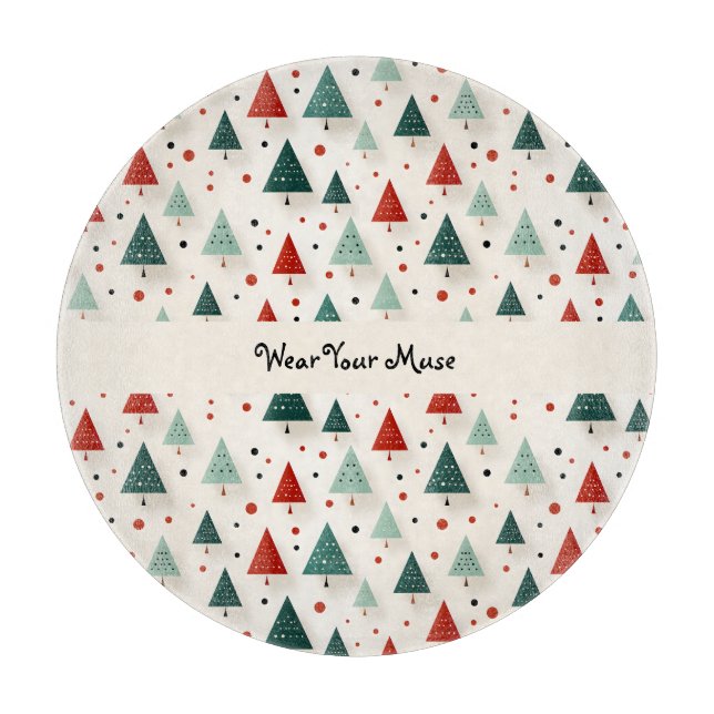 Weihnachtsbaum bezaubernd schneidebrett (Vorderseite)