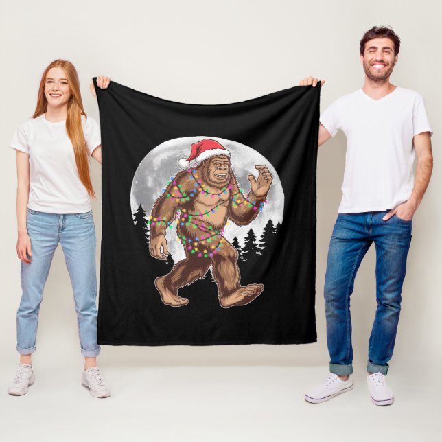 Weihnachtsbaum Bigfoot Weihnachten Lichter Xmas Sa Fleecedecke (Beispiel)