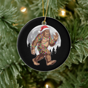 Weihnachtsbaum Bigfoot Weihnachten Lichter Xmas Sa Keramik Ornament