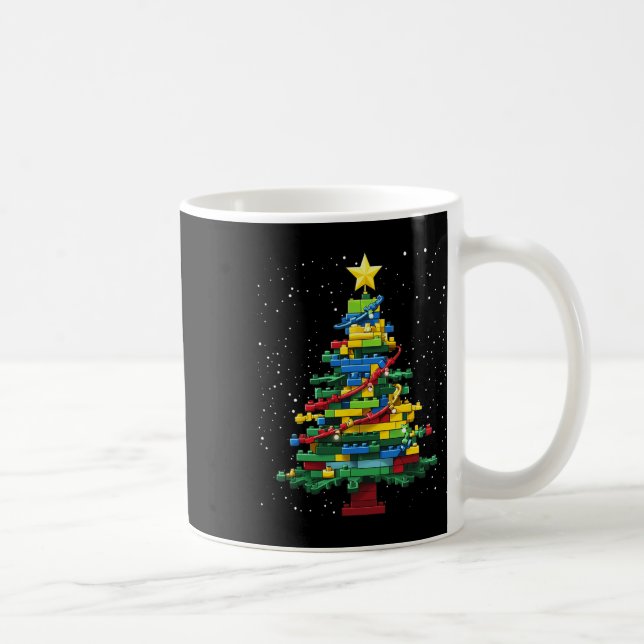 Weihnachtsbaum Block Brick Gebäude Xmas Master Bu Kaffeetasse (Rechts)
