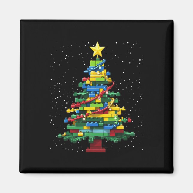 Weihnachtsbaum Block Brick Gebäude Xmas Master Bu Magnet (Vorne)