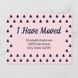 Weihnachtsbaum Blue Holiday Moving Ankündigung Postkarte