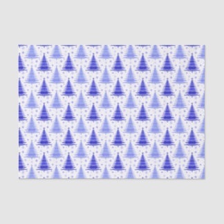 Weihnachtsbaum Blue Periwinkle Muster Design Seidenpapier