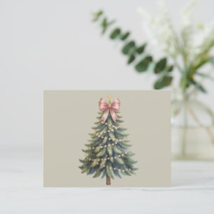 Weihnachtsbaum Bow Coquette Xmas Feiertagspostkarte