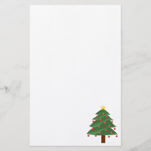 Weihnachtsbaum Briefpapier (Vorderseite)