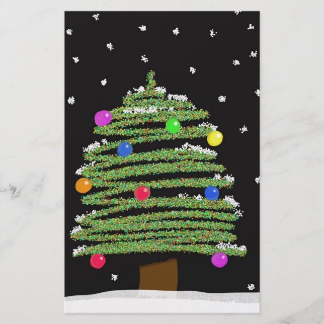 Weihnachtsbaum Briefpapier (Vorderseite)