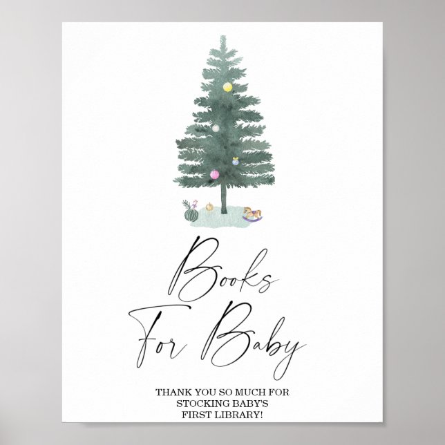 Weihnachtsbaum - Bücher für Kinderposter Poster (Vorne)
