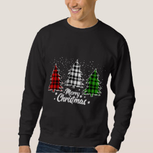 Weihnachtsbaum Buffalo Kariert Red White Green Wei Sweatshirt