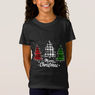 Weihnachtsbaum Buffalo Kariert Red White Green Wei T-Shirt