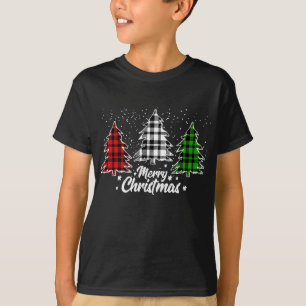 Weihnachtsbaum Buffalo Kariert Red White Green Wei T-Shirt