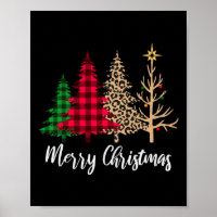 Weihnachtsbaum Büffel Kariert Rot Grün Leopard Xma