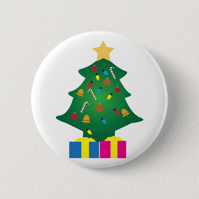 Weihnachtsbaum Button (Vorderseite)