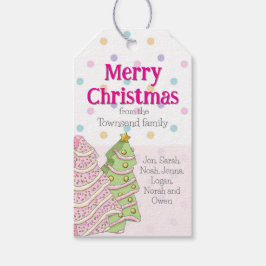 Weihnachtsbaum Cake Gift Tag - Pastel Gift Tag Geschenkanhänger