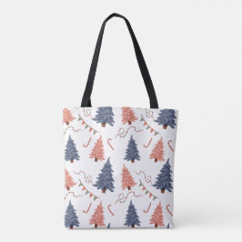 Weihnachtsbaum & Candy Cane Tote Tasche