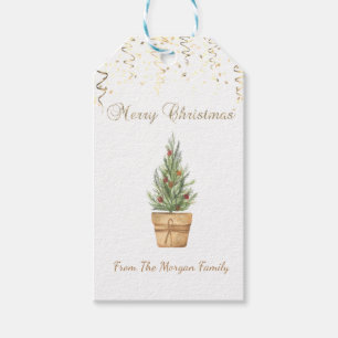 Weihnachtsbaum, Confetti Geschenkanhänger