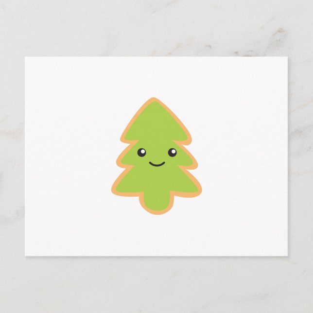 Weihnachtsbaum-Cookie Feiertagspostkarte (Vorderseite)