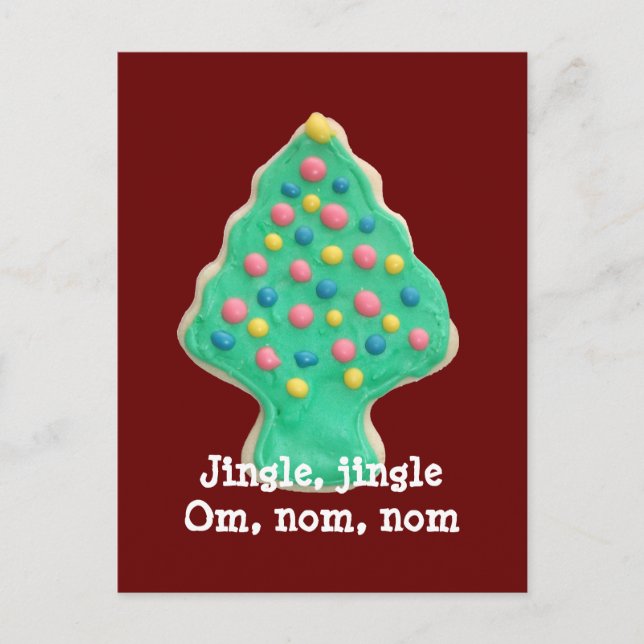 Weihnachtsbaum-Cookie Feiertagspostkarte (Vorderseite)