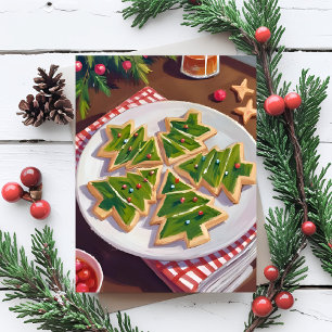 Weihnachtsbaum-Cookies Feiertagskarte