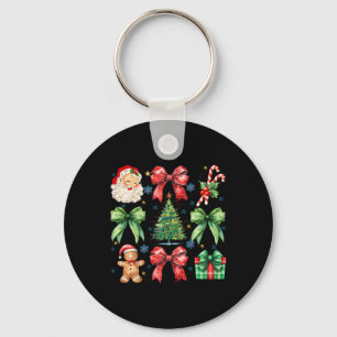 Weihnachtsbaum Coquette Bow Santa Claus Candy Schlüsselanhänger