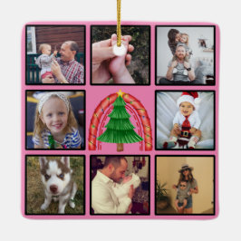Weihnachtsbaum Custom Foto Collage Keramikornament