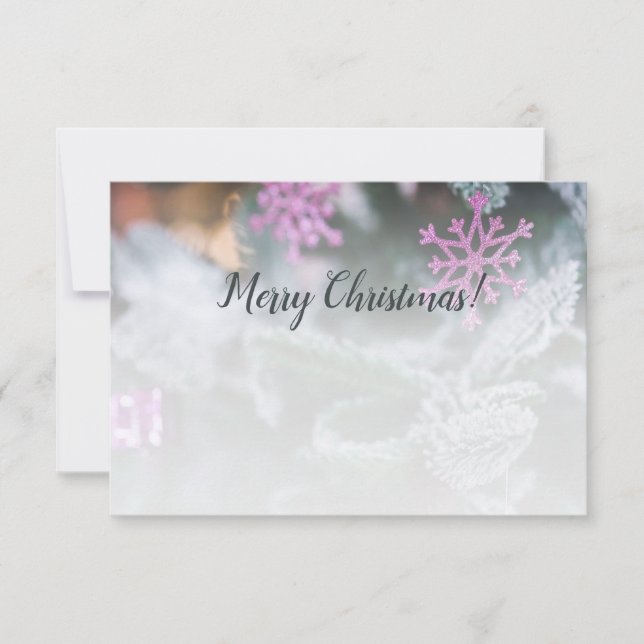 Weihnachtsbaum Custom Foto Saisongrüße Mitteilungskarte (Vorderseite)