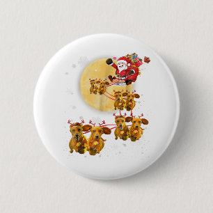 Weihnachtsbaum-Dackel Hundeshirt Funny Button