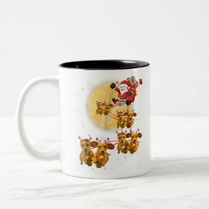 Weihnachtsbaum-Dackel Hundeshirt Funny Zweifarbige Tasse
