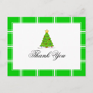 Weihnachtsbaum Danke Green Postkarte
