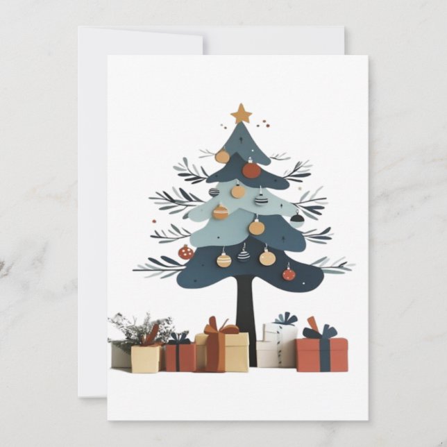 Weihnachtsbaum Dankeskarte (Vorderseite)