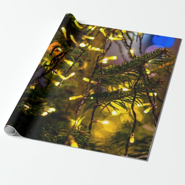Weihnachtsbaum, dekorative Lichter Geschenkpapier (Ungerollt)